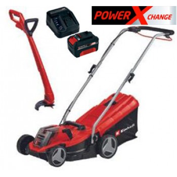 CONJUNTO CORTA RELVA E APARADOR DE RELVA A BATERIA EINHELL